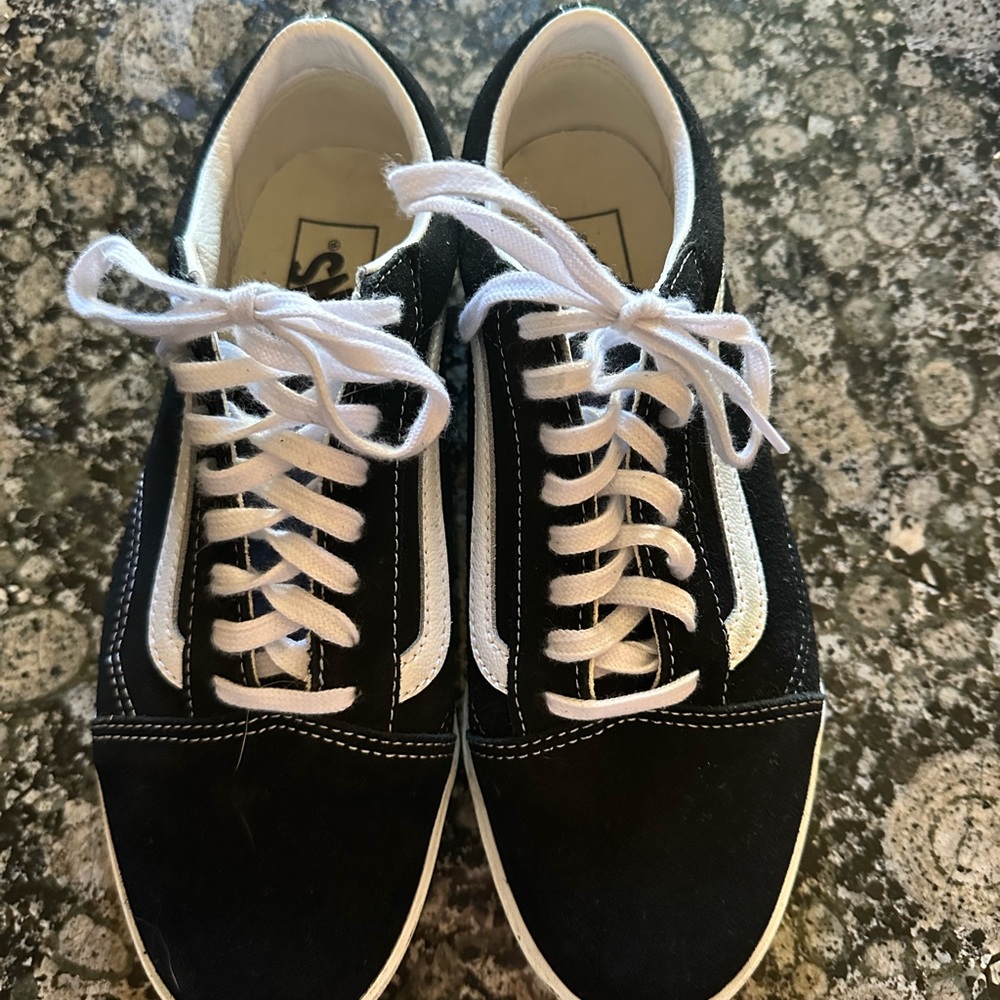 Vans Black and White Athletic Shoes